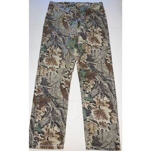 Vintage Wrangler Rugged Wear Jeans Men 38x36 Camo Outdoor Denim 90s Hunting USA